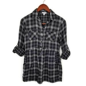 🎁3for$15 Women's bottom down checked shirt